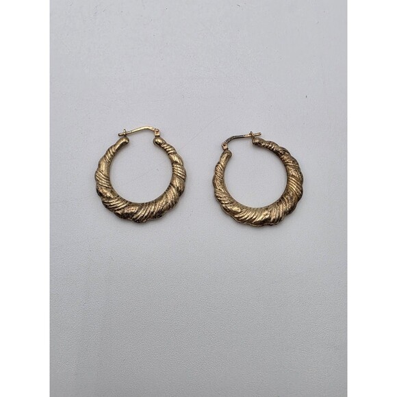 .925 Jordan Mom Hoop Pierced Earrings 1" - Picture 2 of 6